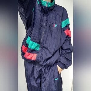 Vintage Prince Windbreaker Set Jacket Pants Green Mens Pickleball Tennis 90s 80s